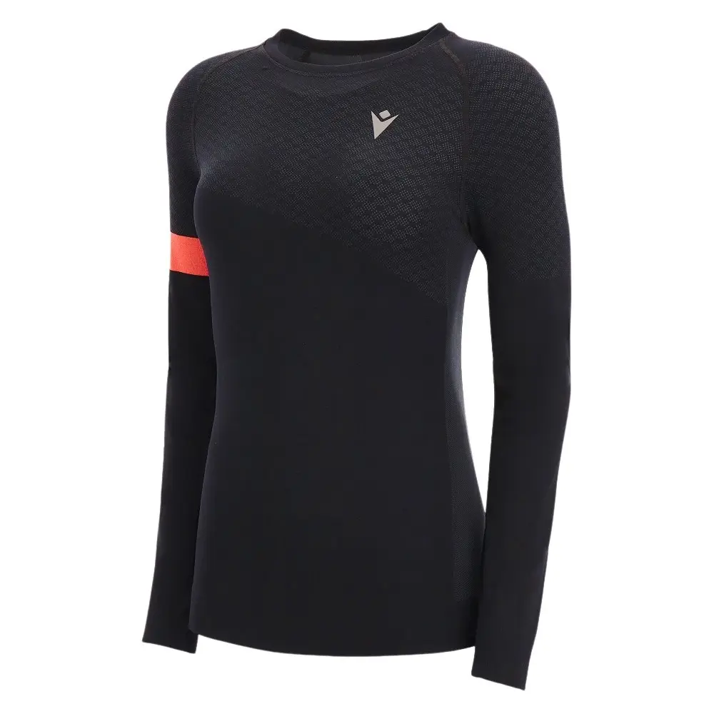 Macron Femme Maillot Manches Longues Run Gwen Noir Petit
