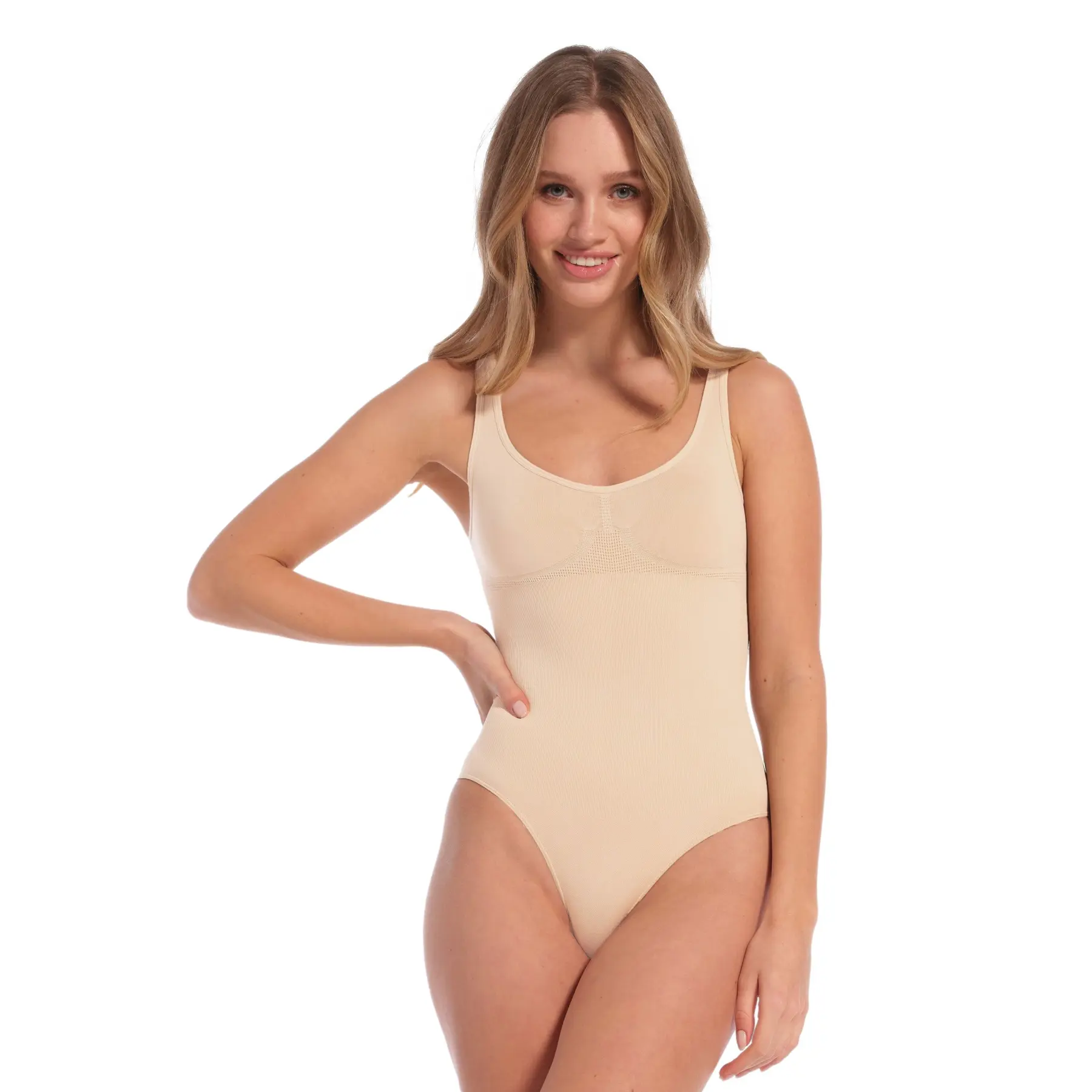 Magic Bodyfashion Women's Beige Bodysuit Slim