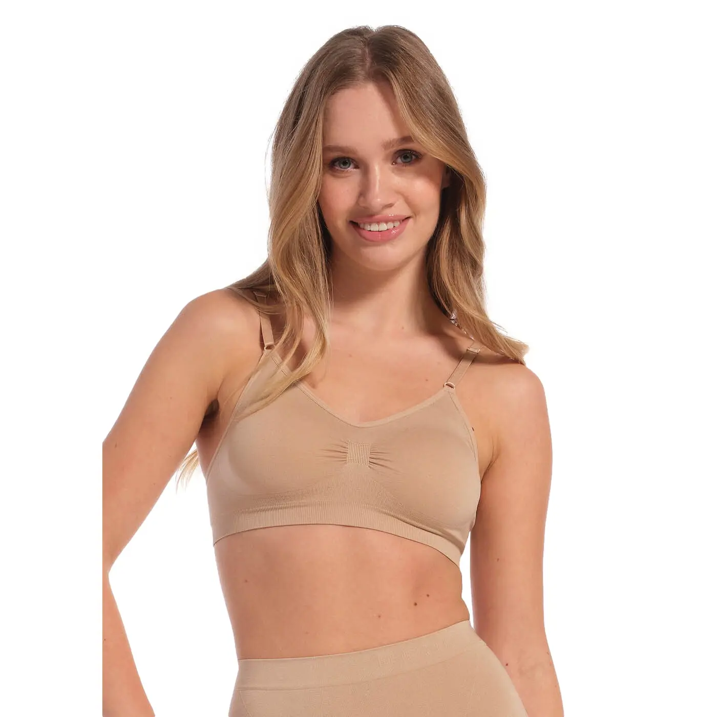Reggiseno comfort con spalline a spaghetto donna Magic Bodyfashion