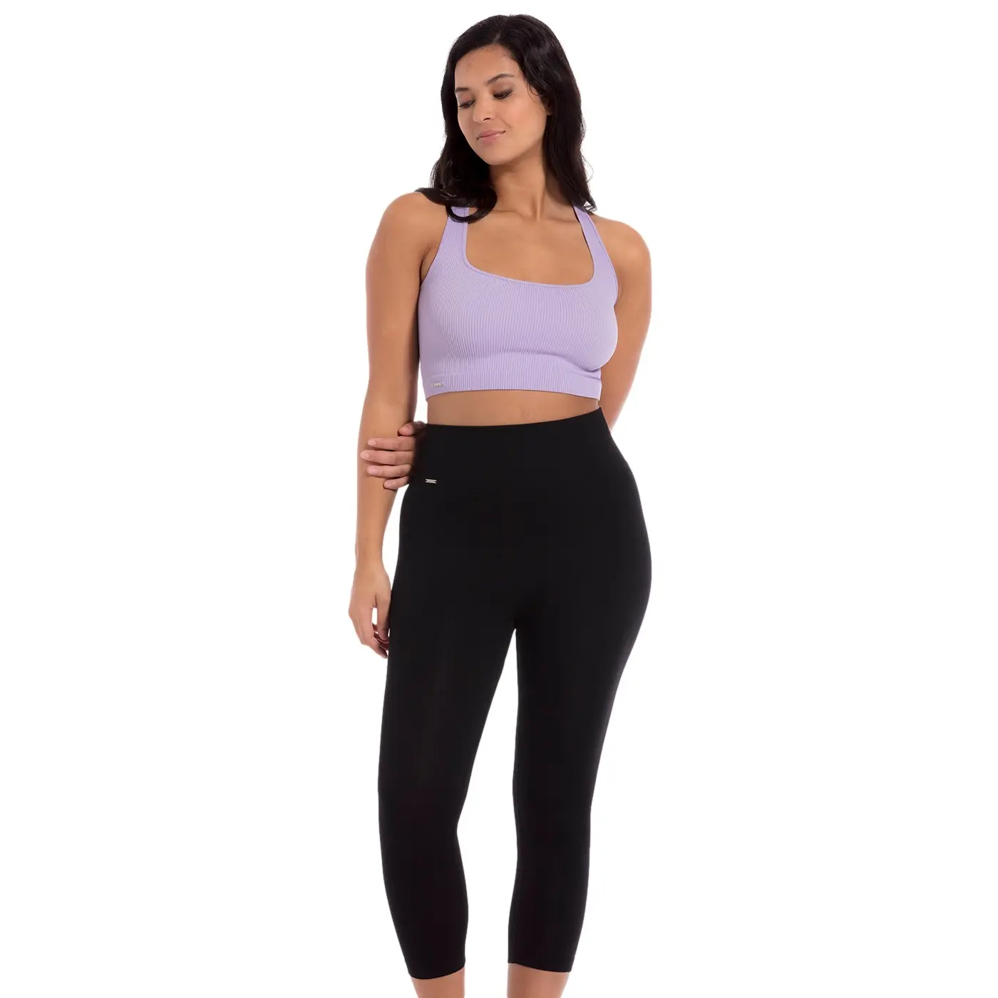 Magic Bodyfashion Damen Noir Kurze Leggings, Lounge