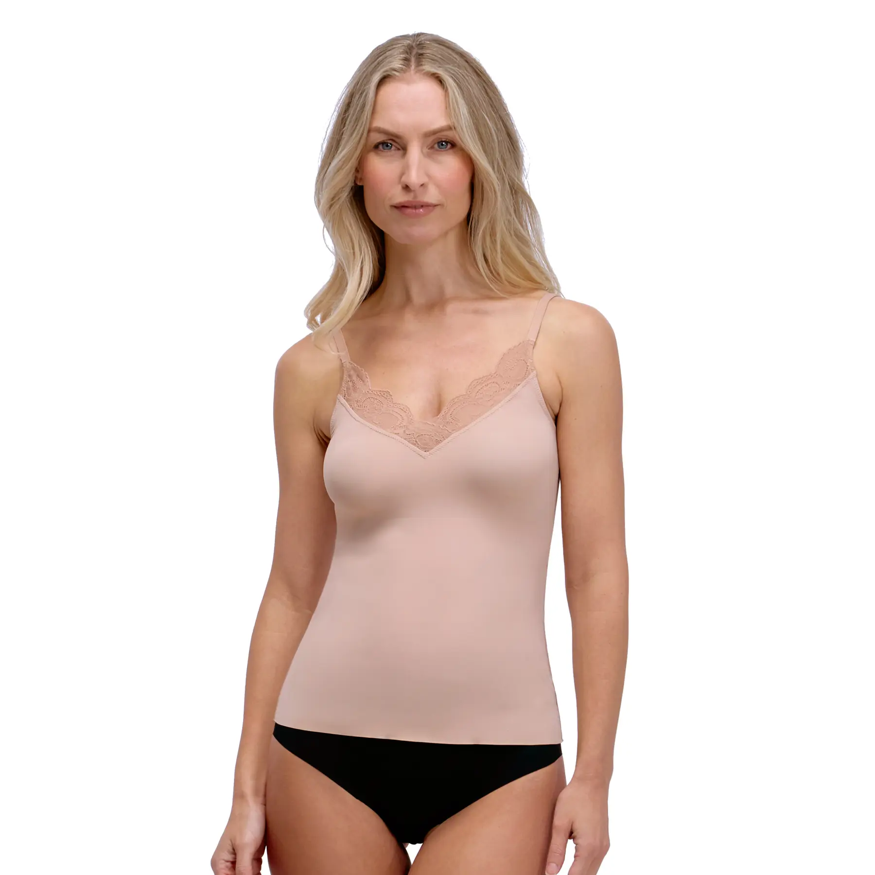 Magic Bodyfashion Women's Beige Lace Camisole Top For Dream