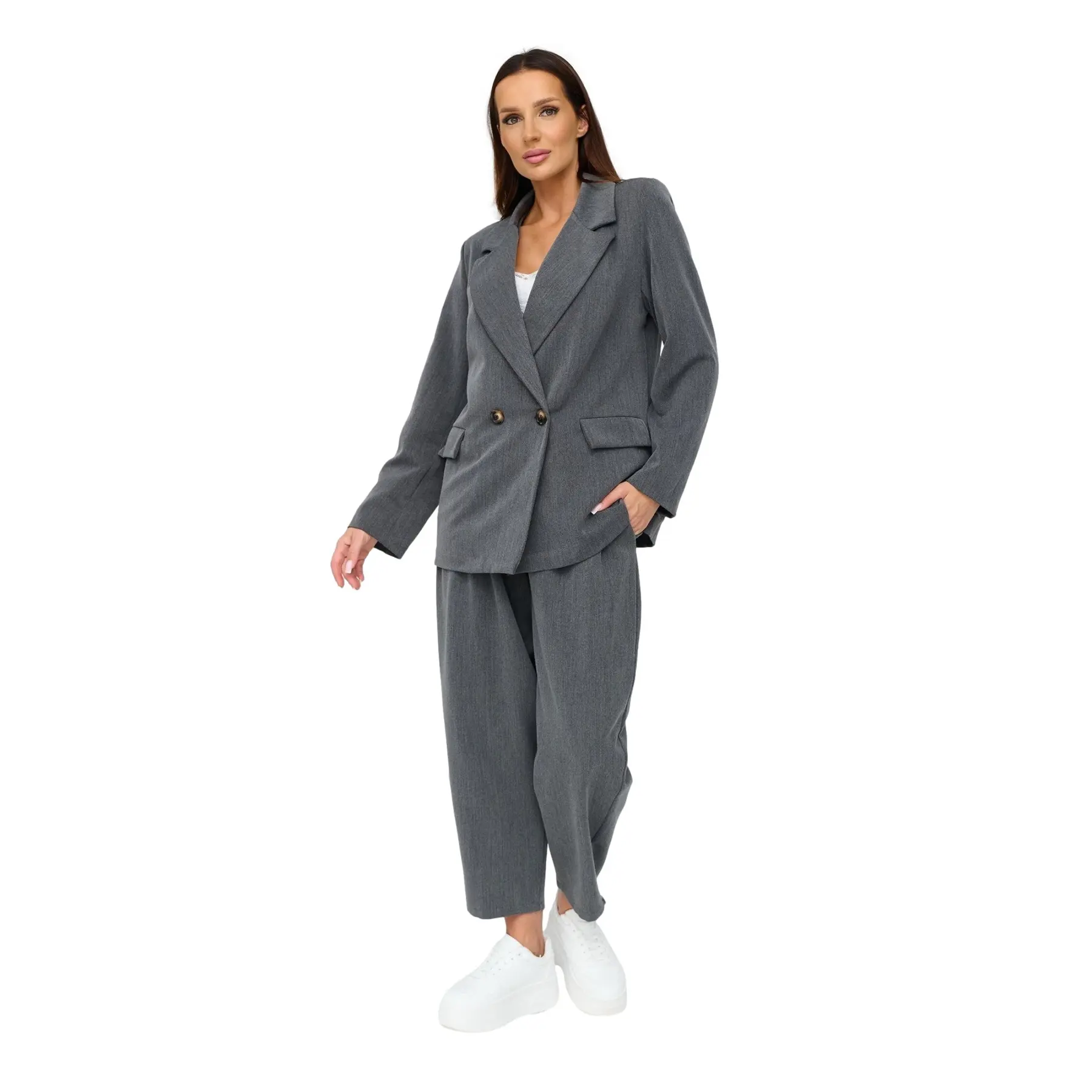Hübsches Set mit weiter Hose für Damen Makadamia C90