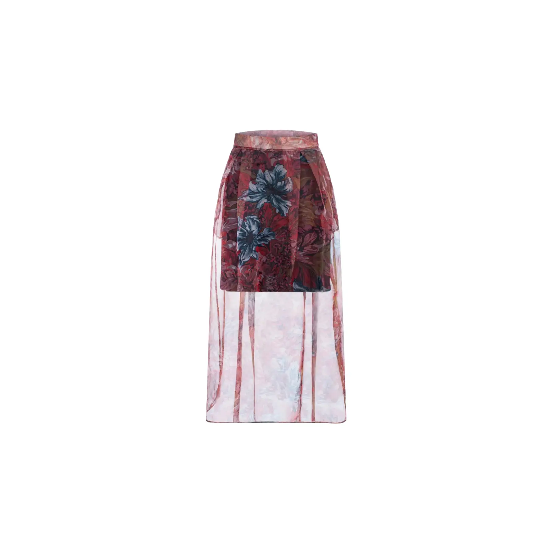 Gonna lunga con stampa floreale donna