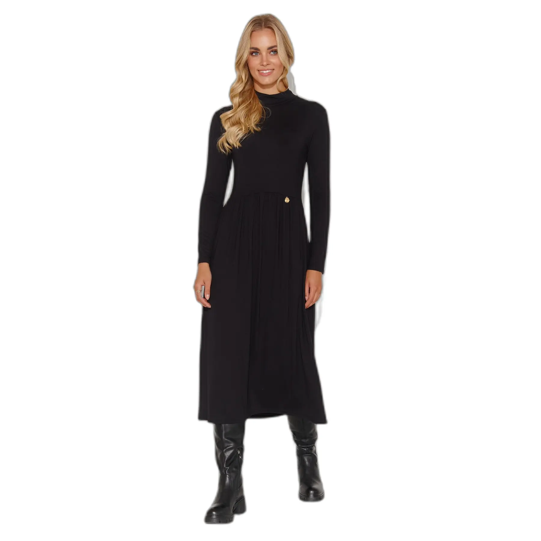 Damen Viskose Strickkleid Makadamia M808