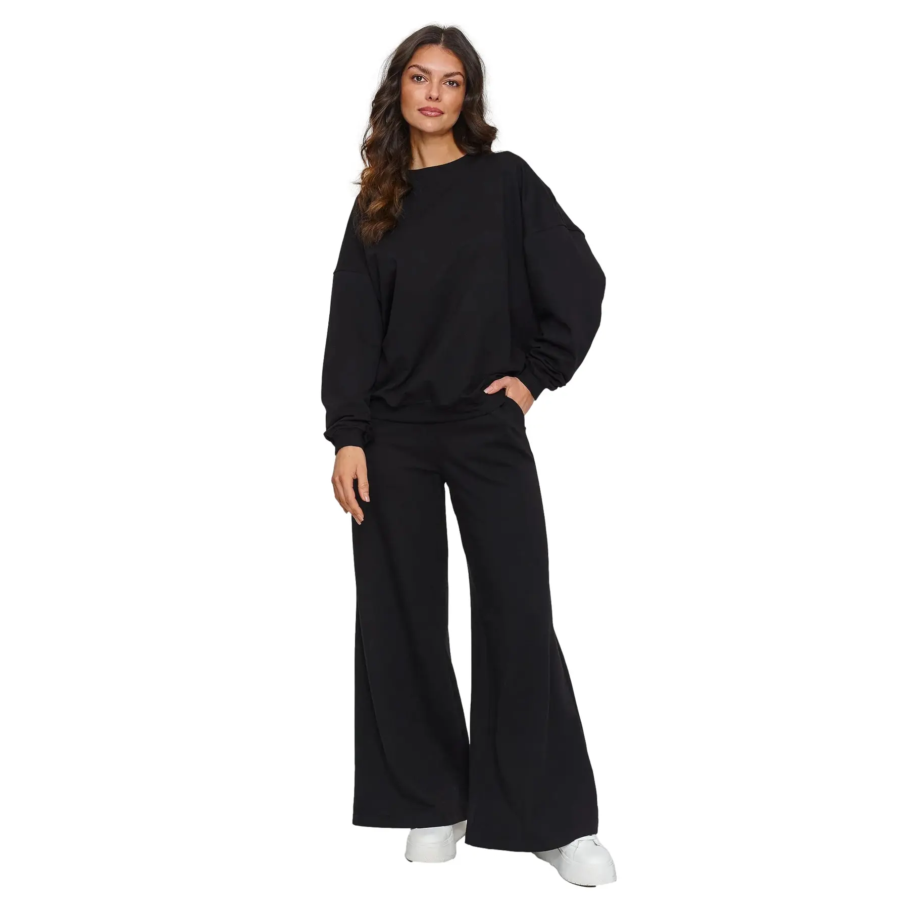 Sweatshirt- und Hosen-Set für Frauen Makadamia