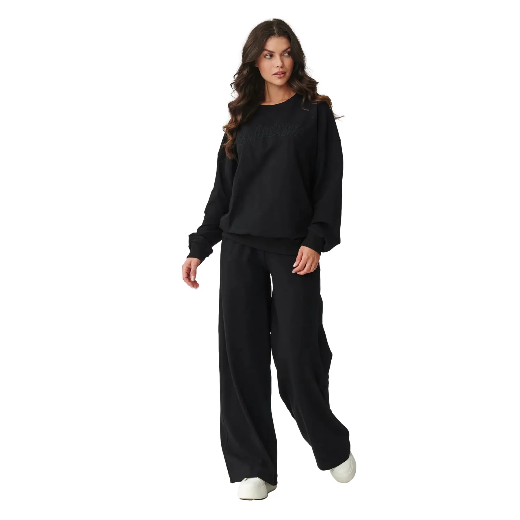 Bequemes Sweatshirt- und Jogginghosen-Set für Frauen Makadamia
