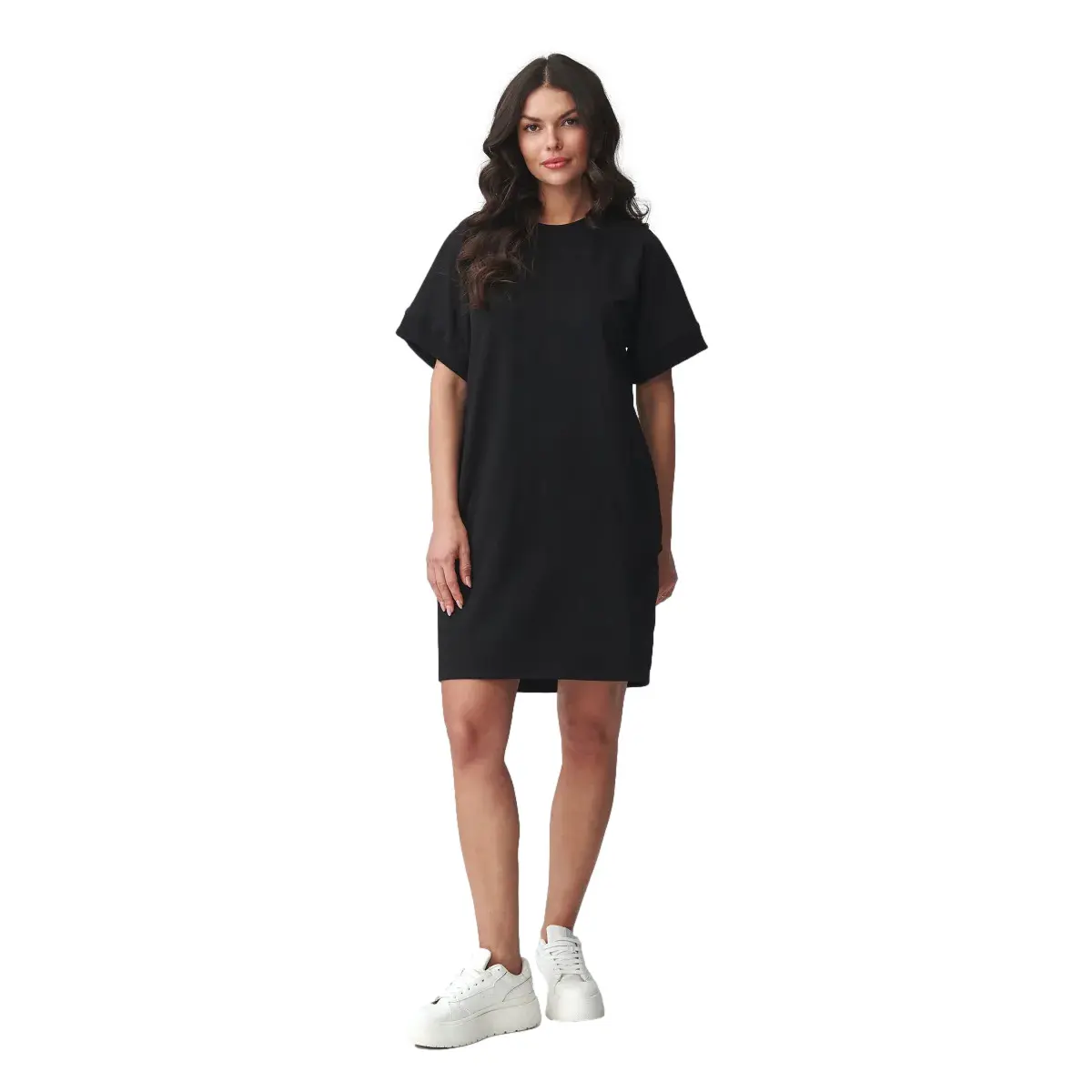 Oversized T-Shirt-Kleid Makadamia