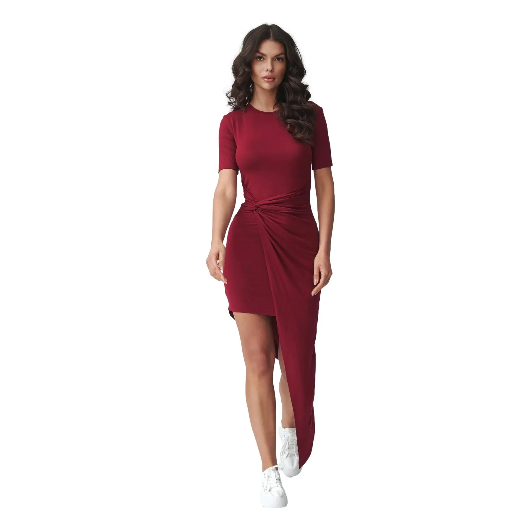 Asymmetrisches enganliegendes Kleid für Frauen Makadamia