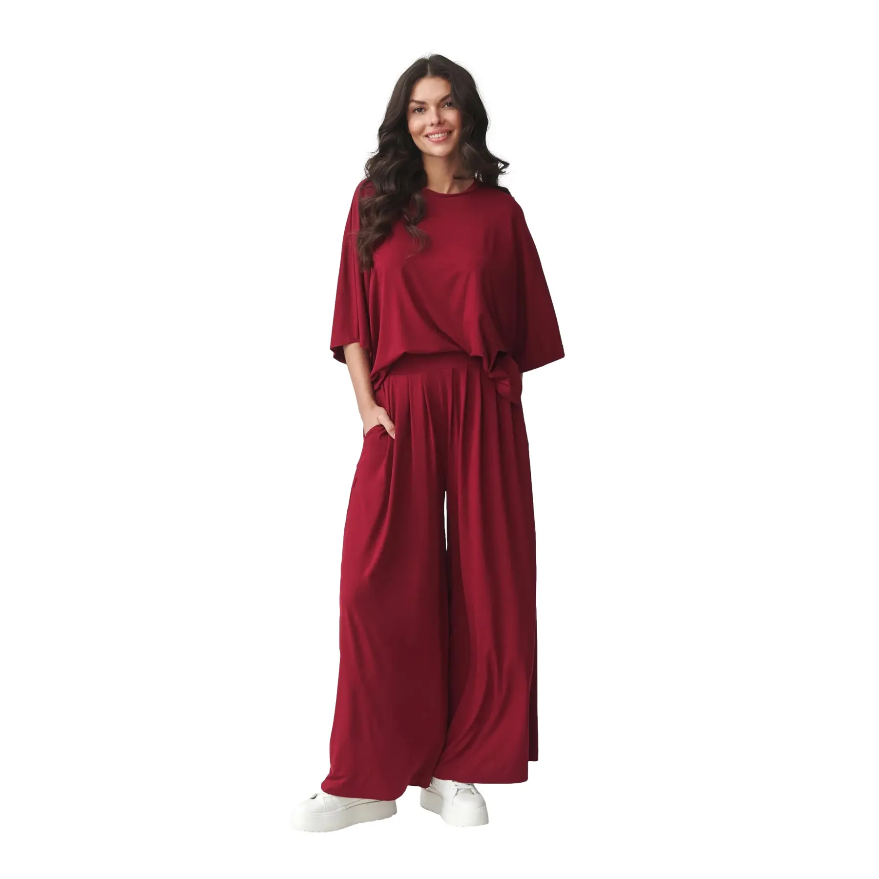 Completo t-shirt oversize e pantaloni donna