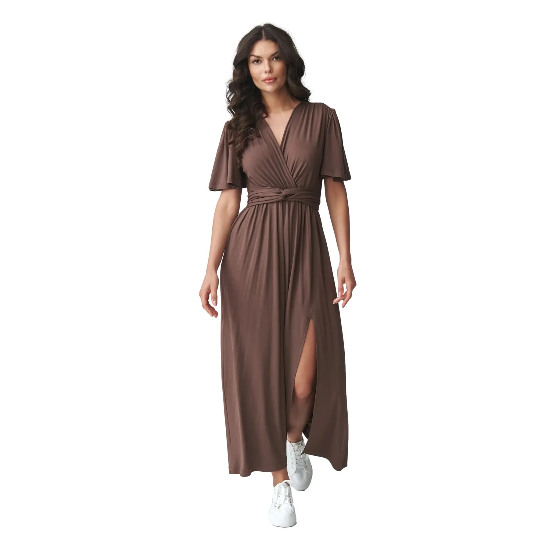 Elegantes Wickelkleid für Damen Makadamia