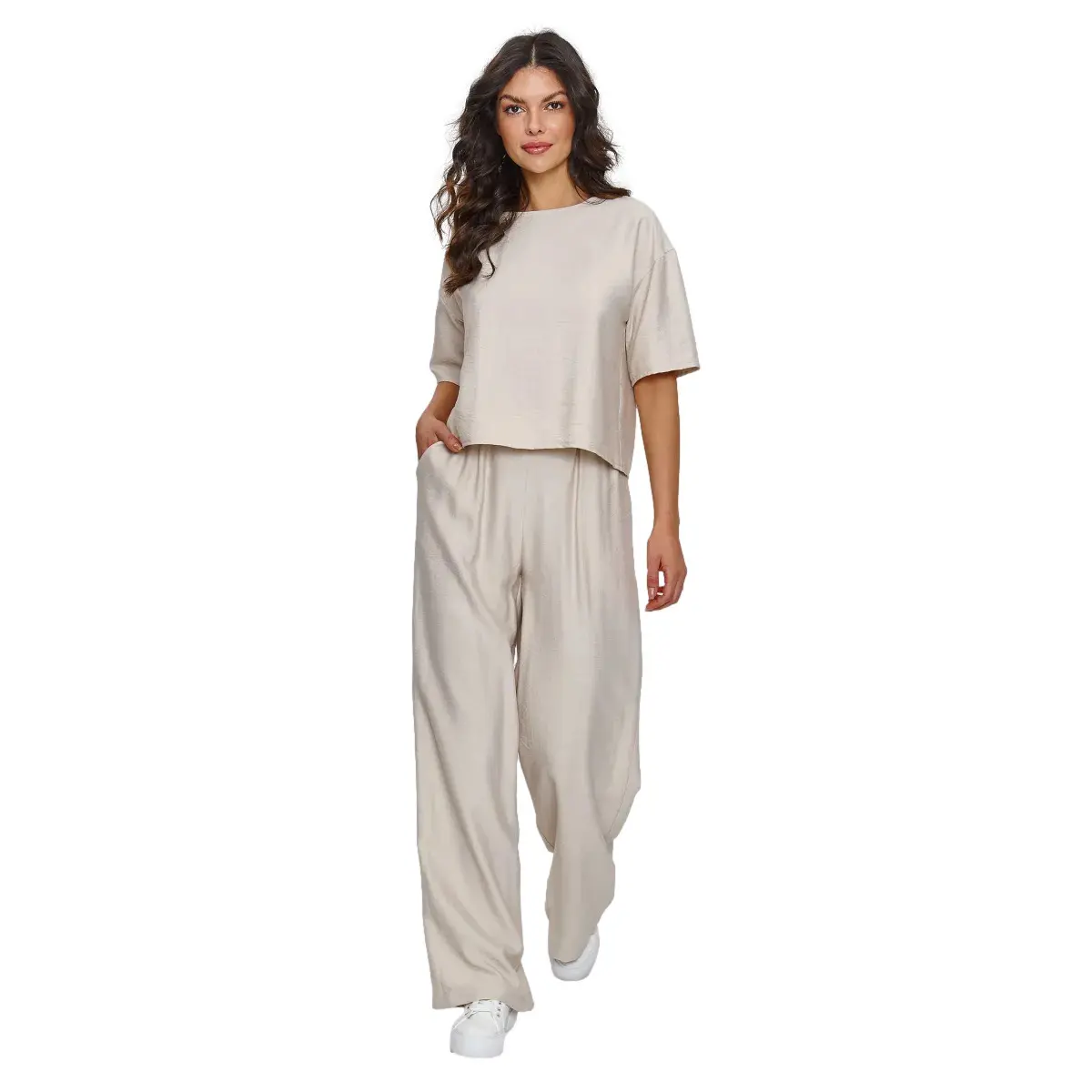 Completo blusa e pantaloni elegante donna