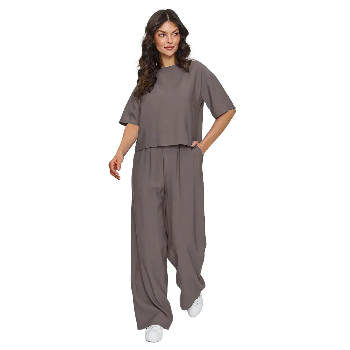 Completo blusa e pantaloni elegante donna