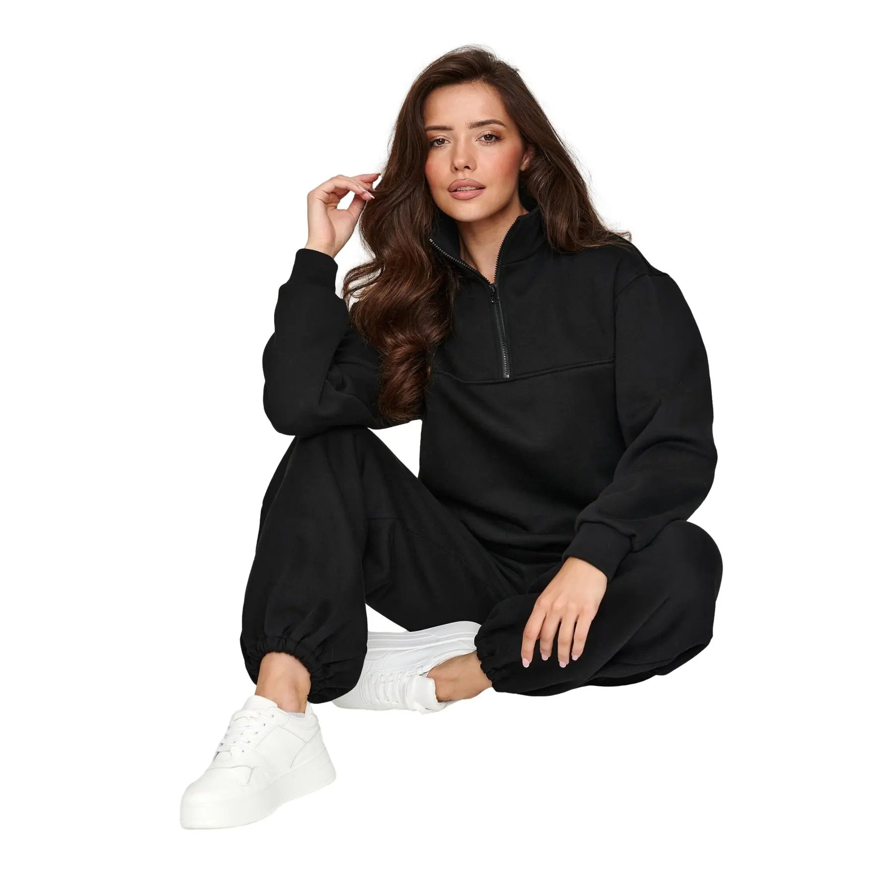 Completo da jogging con pantaloni larghi donna  M946