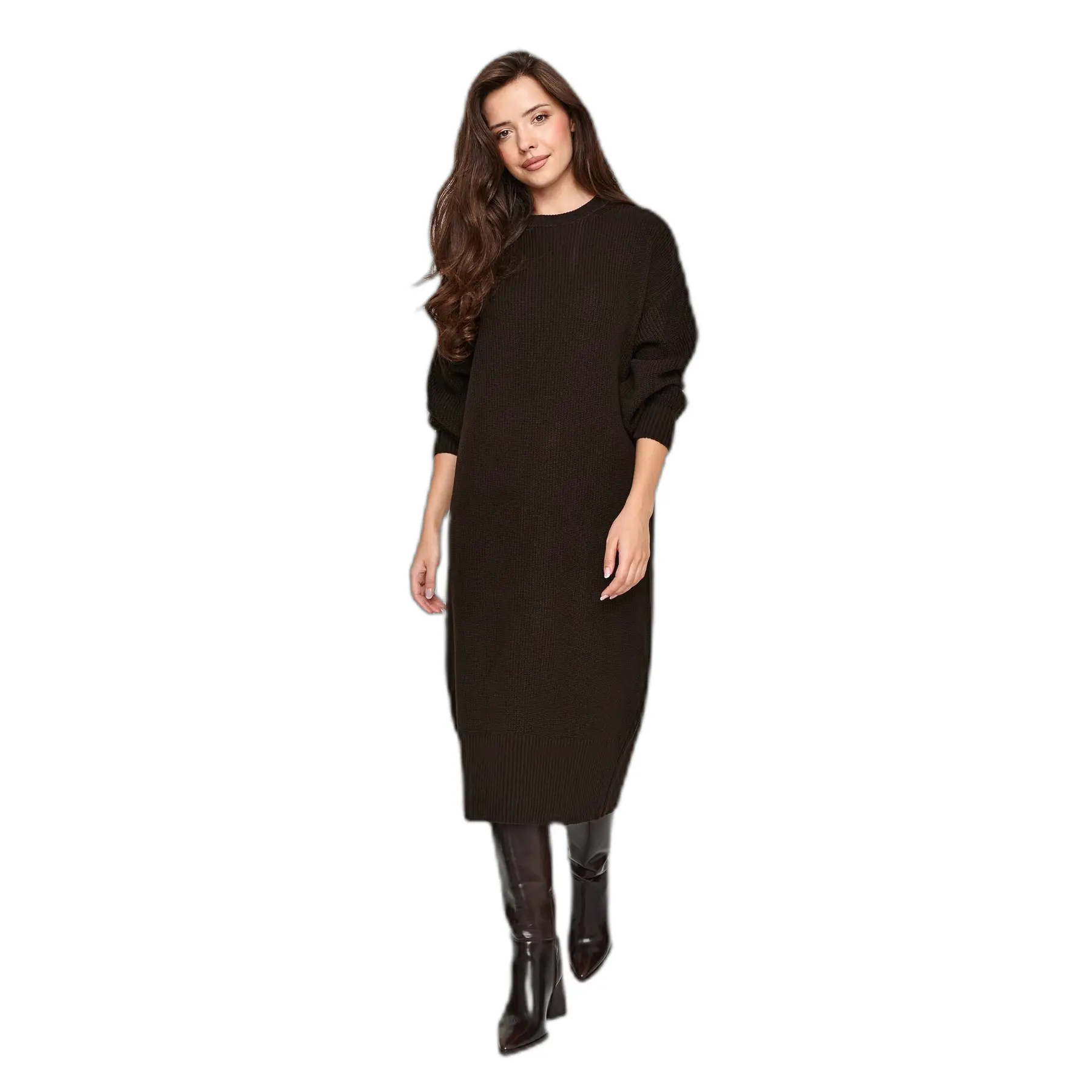 Pull Midi Kleid Damen Makadamia S180
