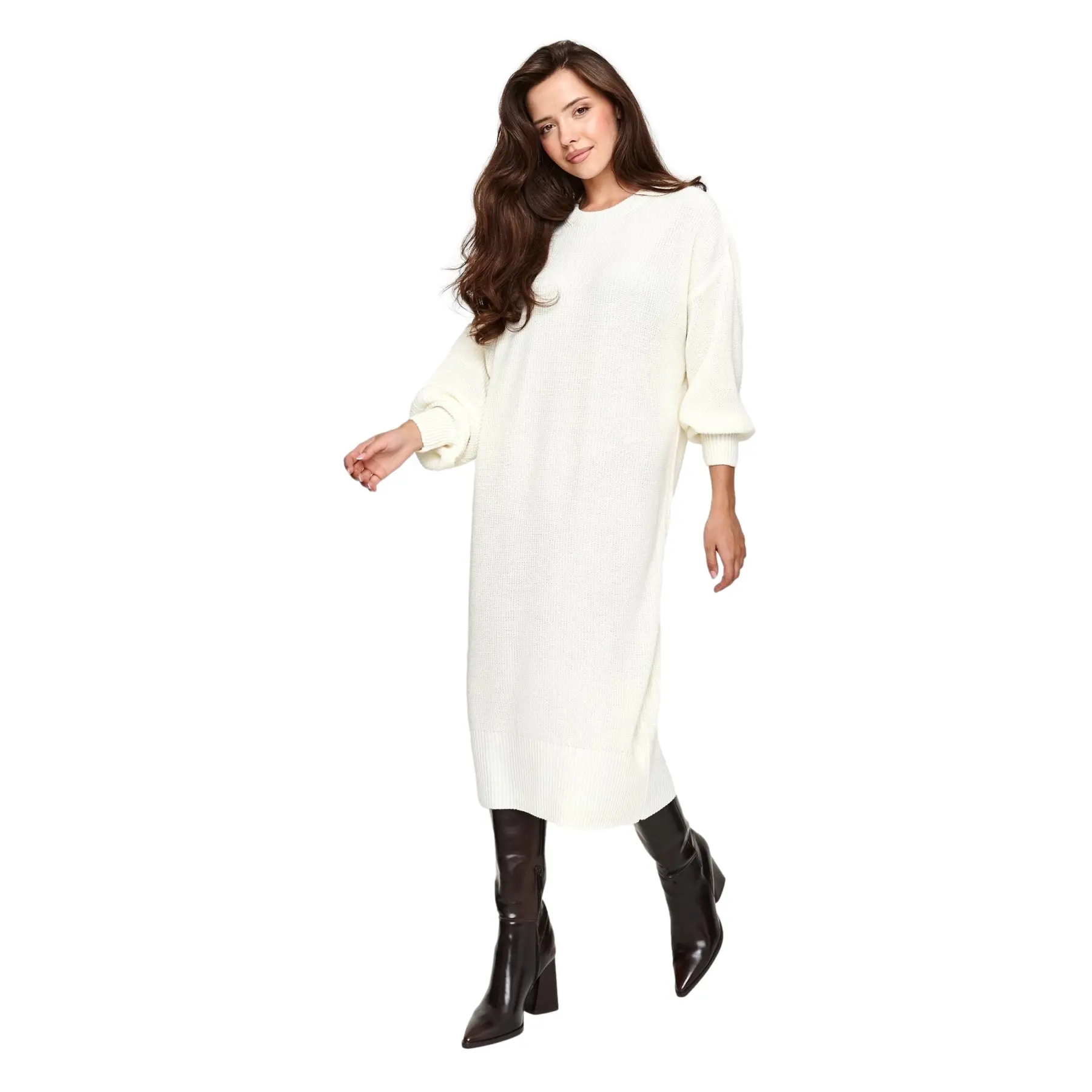 Pull Midi Kleid Damen Makadamia S180