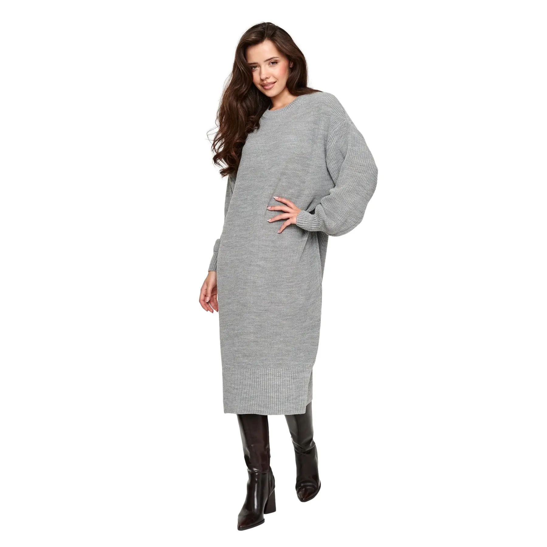 Pull Midi Kleid Damen Makadamia S180