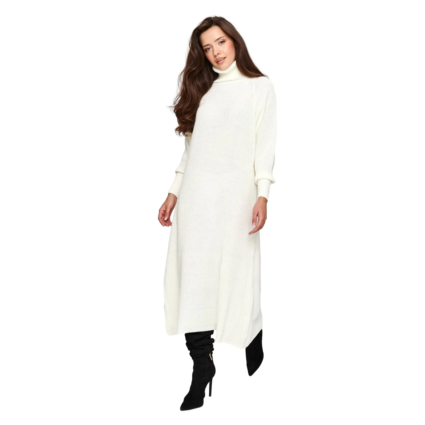 Pull Langarm mit Rollkragen für Damen Makadamia S181