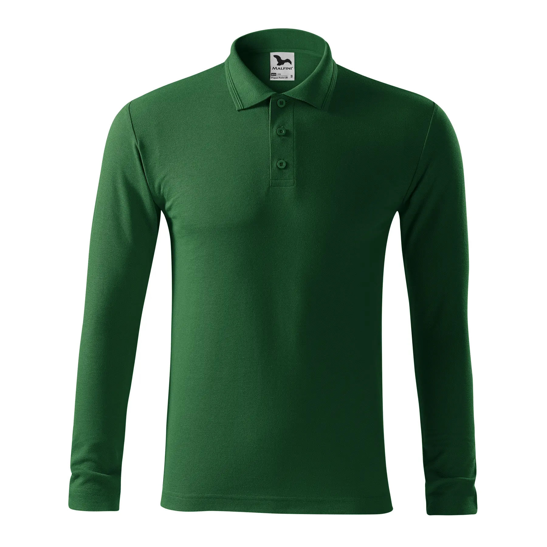 Polo a maniche lunghe in cotone piqué Malfini 221