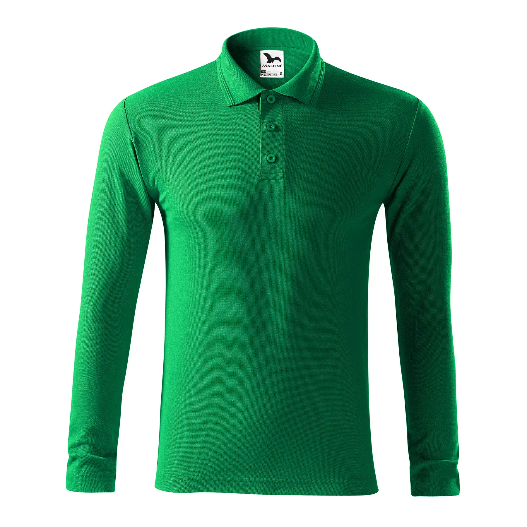 Polo a maniche lunghe in cotone piqué Malfini 221