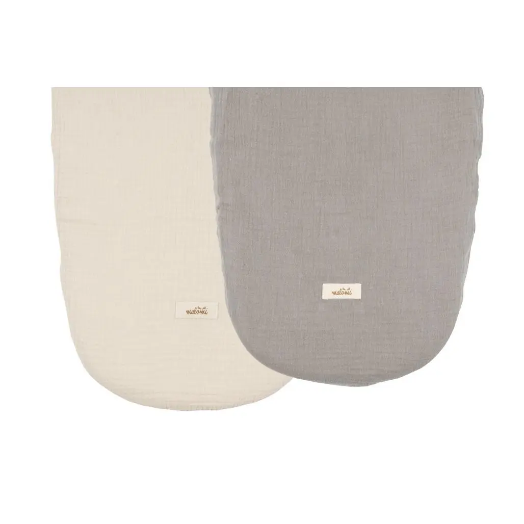 Paar Bettlaken Bezug aus Musselin Korb von Moses Baby Malomi Kids