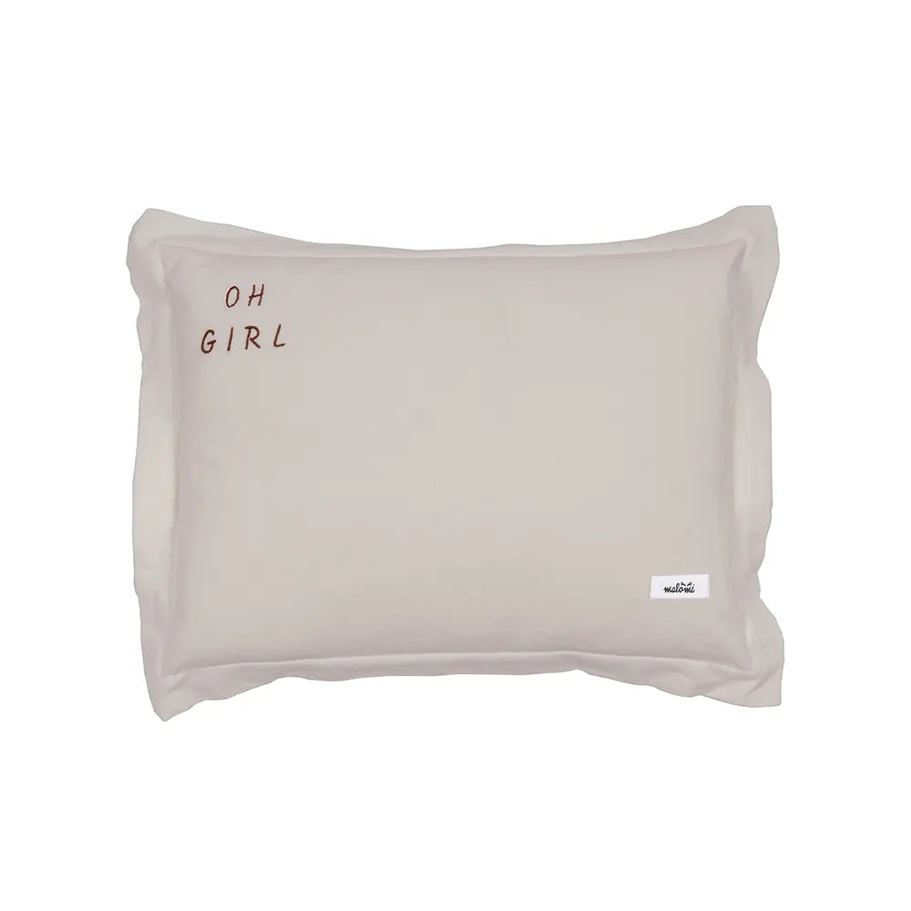 Kopfkissen aus gewaschener Baumwolle, Baby Malomi Kids Oh Girl