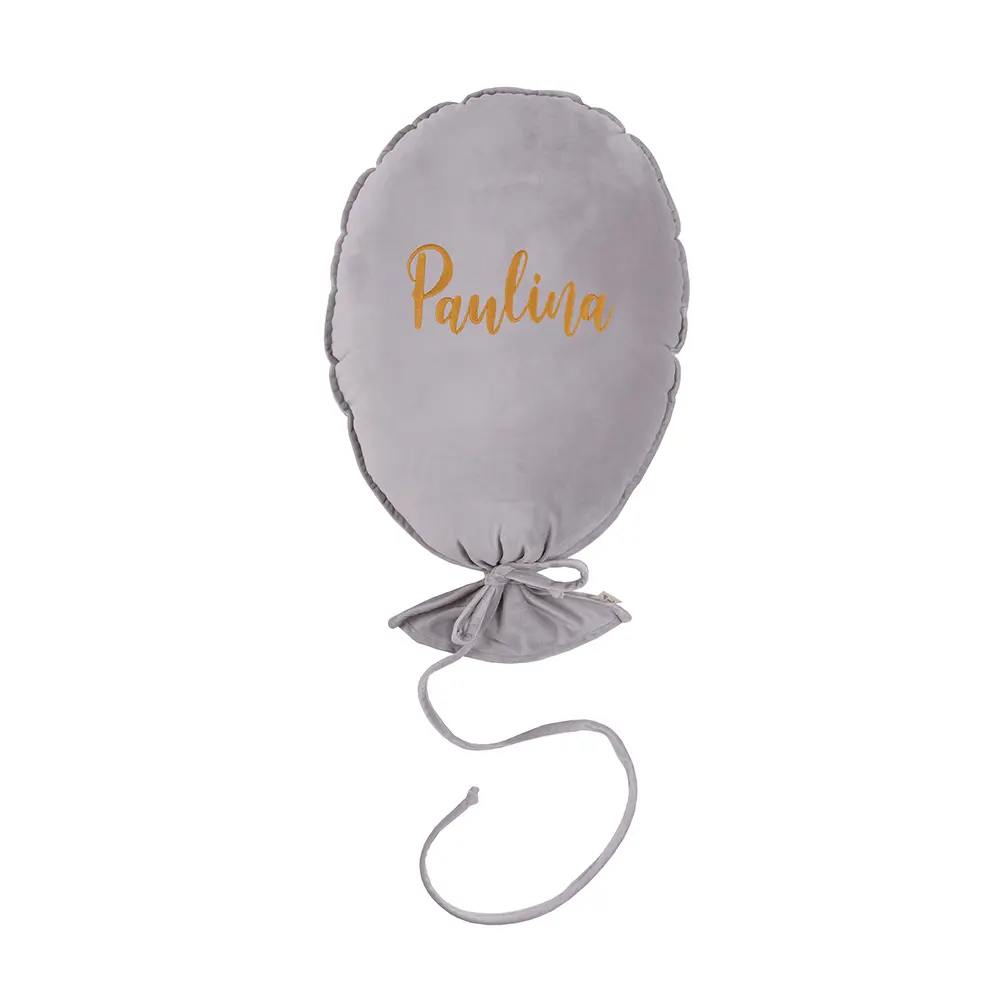 Personalisierter Deluxe-Ballonkissen in Silbergrau Malomi Kids