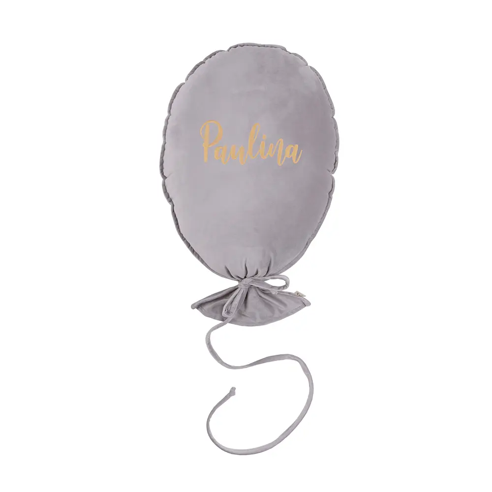 Personalisierter Deluxe-Ballonkissen in Silbergrau Malomi Kids