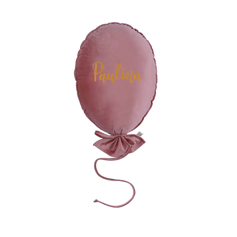 Personalisierter Deluxe Ballonkissen in Blush-Rosa Malomi Kids