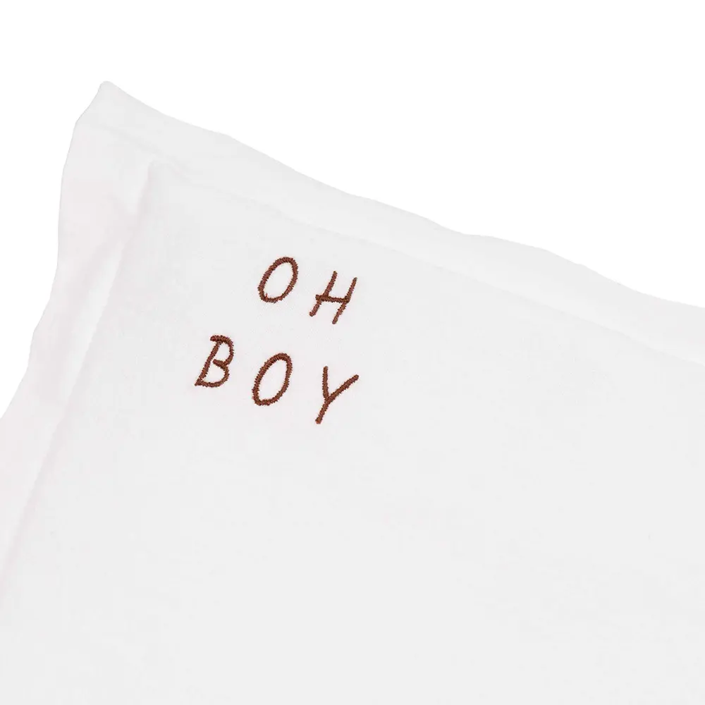 Kopfkissen aus gewaschener Baumwolle, Baby Malomi Kids Oh Boy