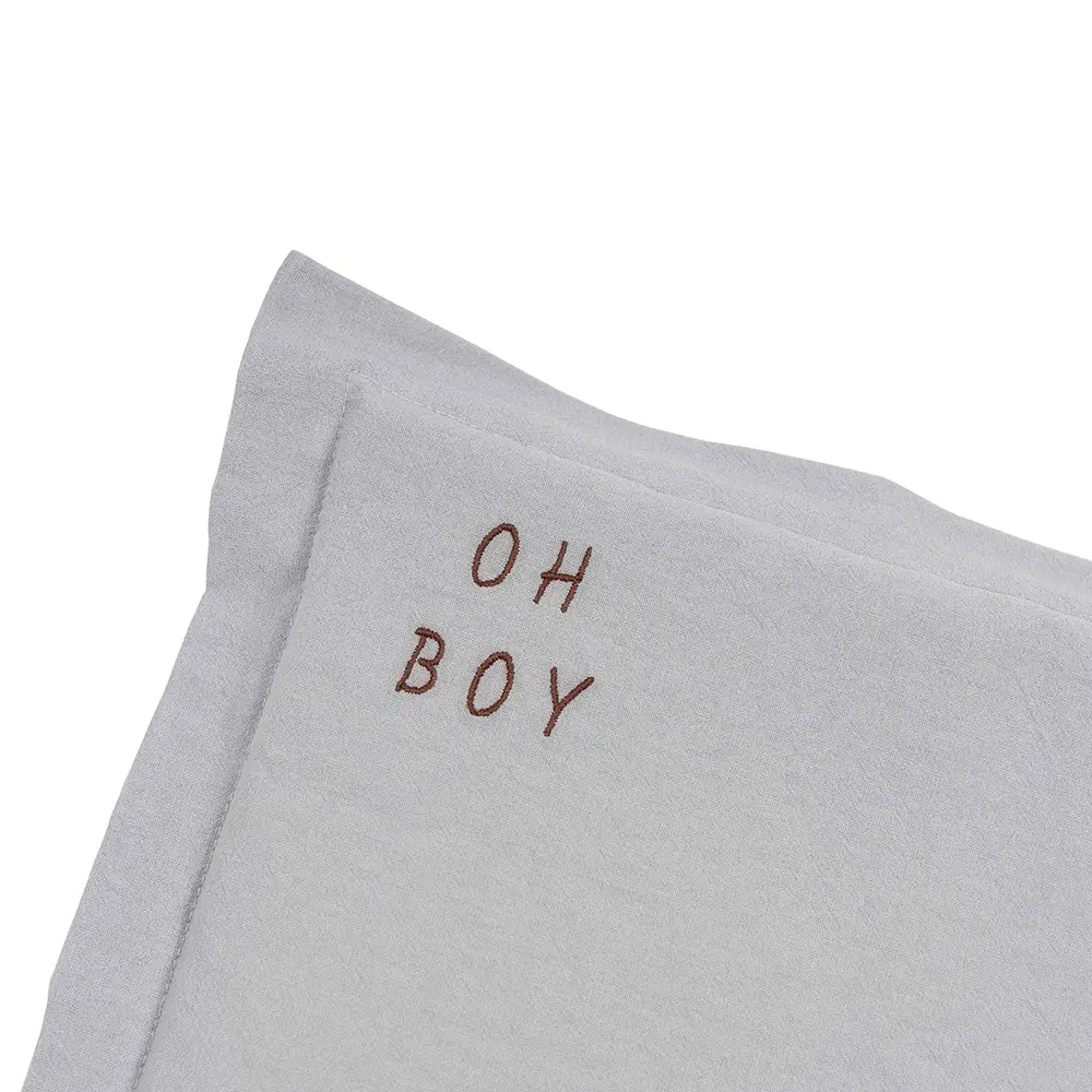 Kopfkissen aus gewaschener Baumwolle, Baby Malomi Kids Oh Boy