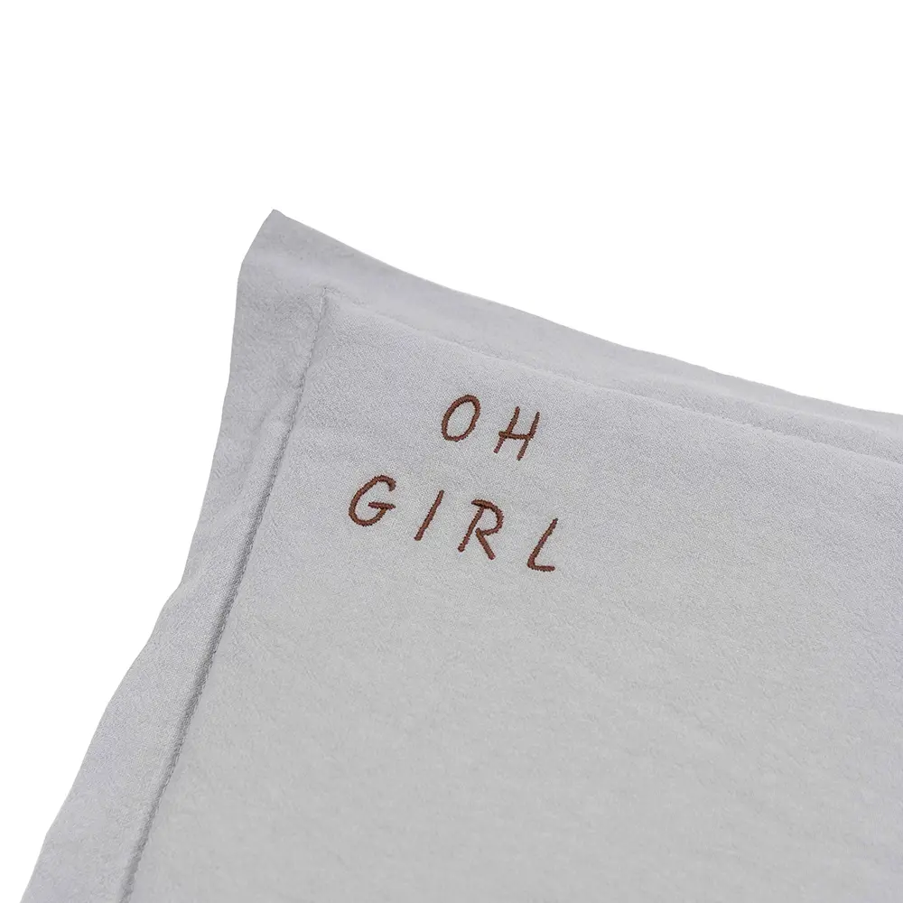 Kopfkissen aus gewaschener Baumwolle, Baby Malomi Kids Oh Girl