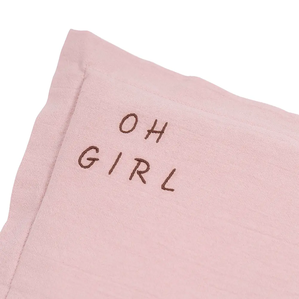 Kopfkissen aus gewaschener Baumwolle, Baby Malomi Kids Oh Girl