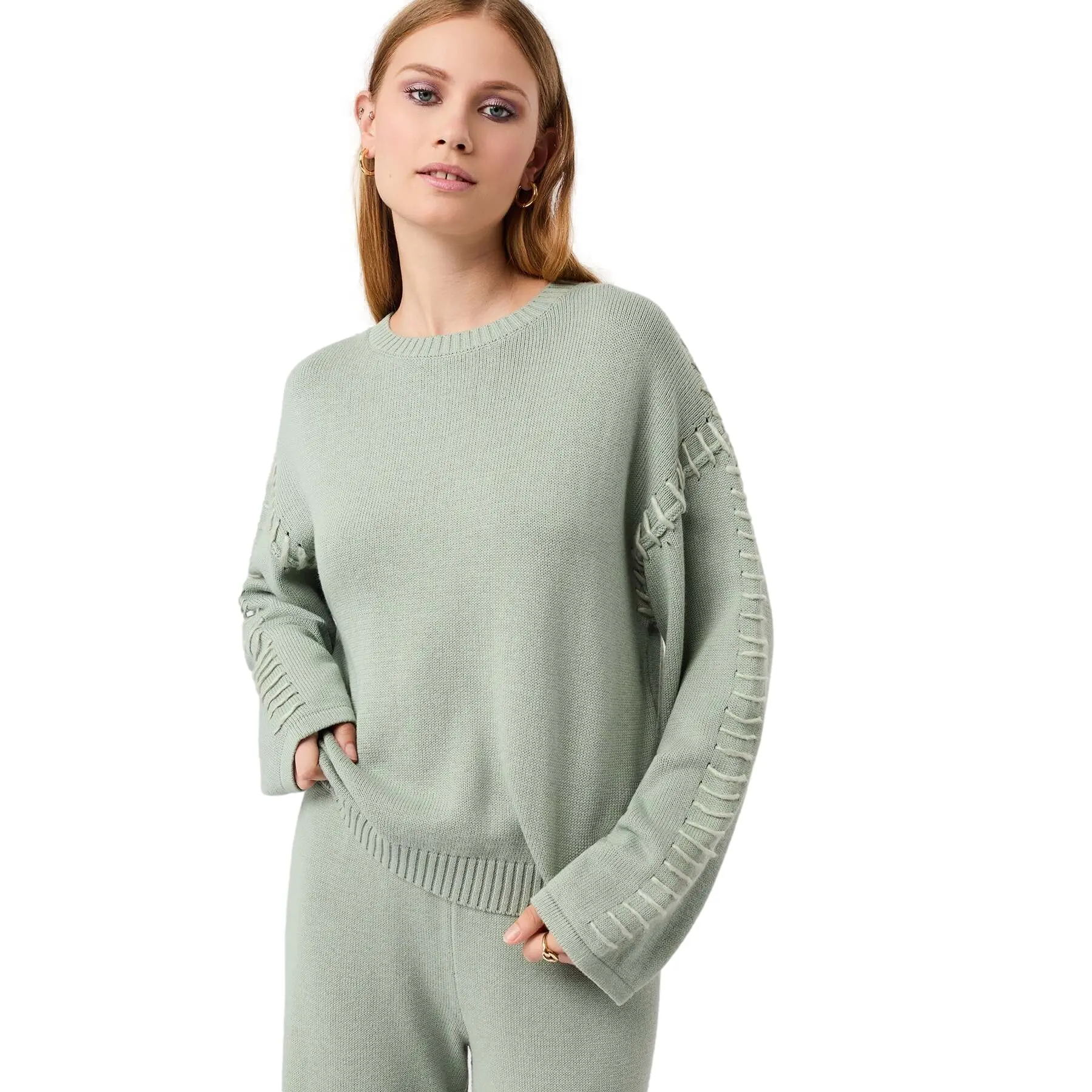 Pull ample tricoté femme Mandala