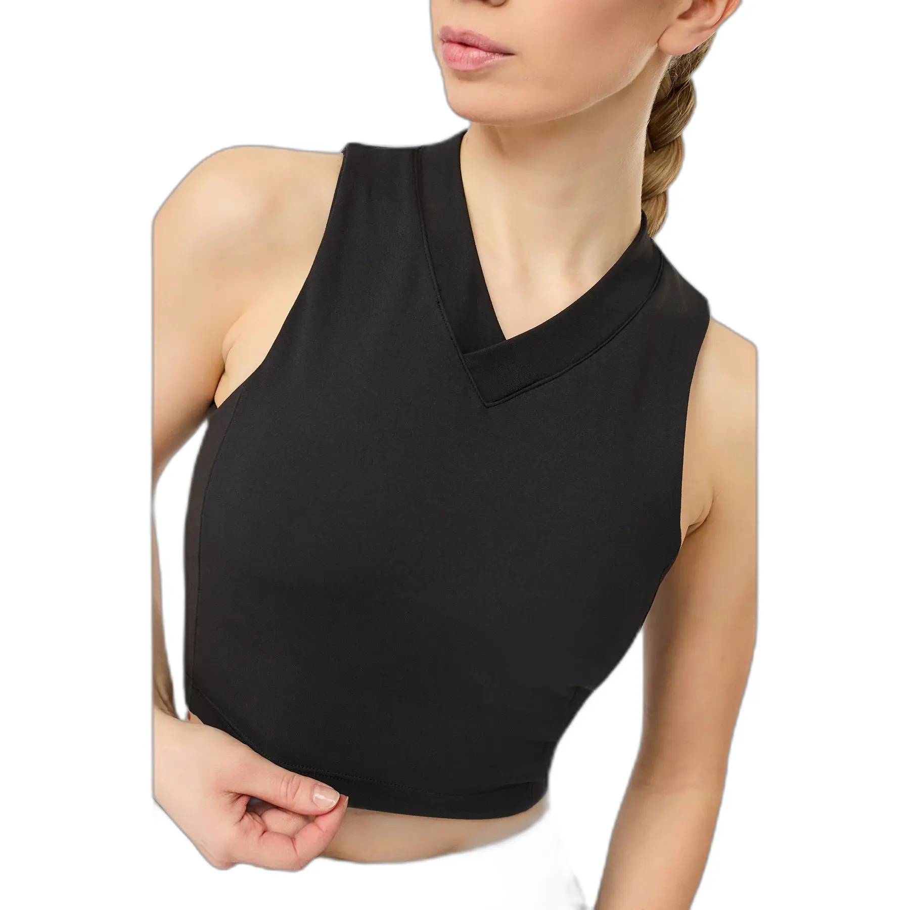 Kurzes V-Ausschnitt Top für Damen Mandala
