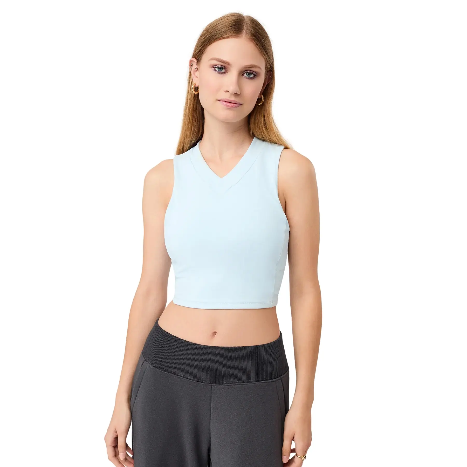 Kurzes V-Ausschnitt Top für Damen Mandala