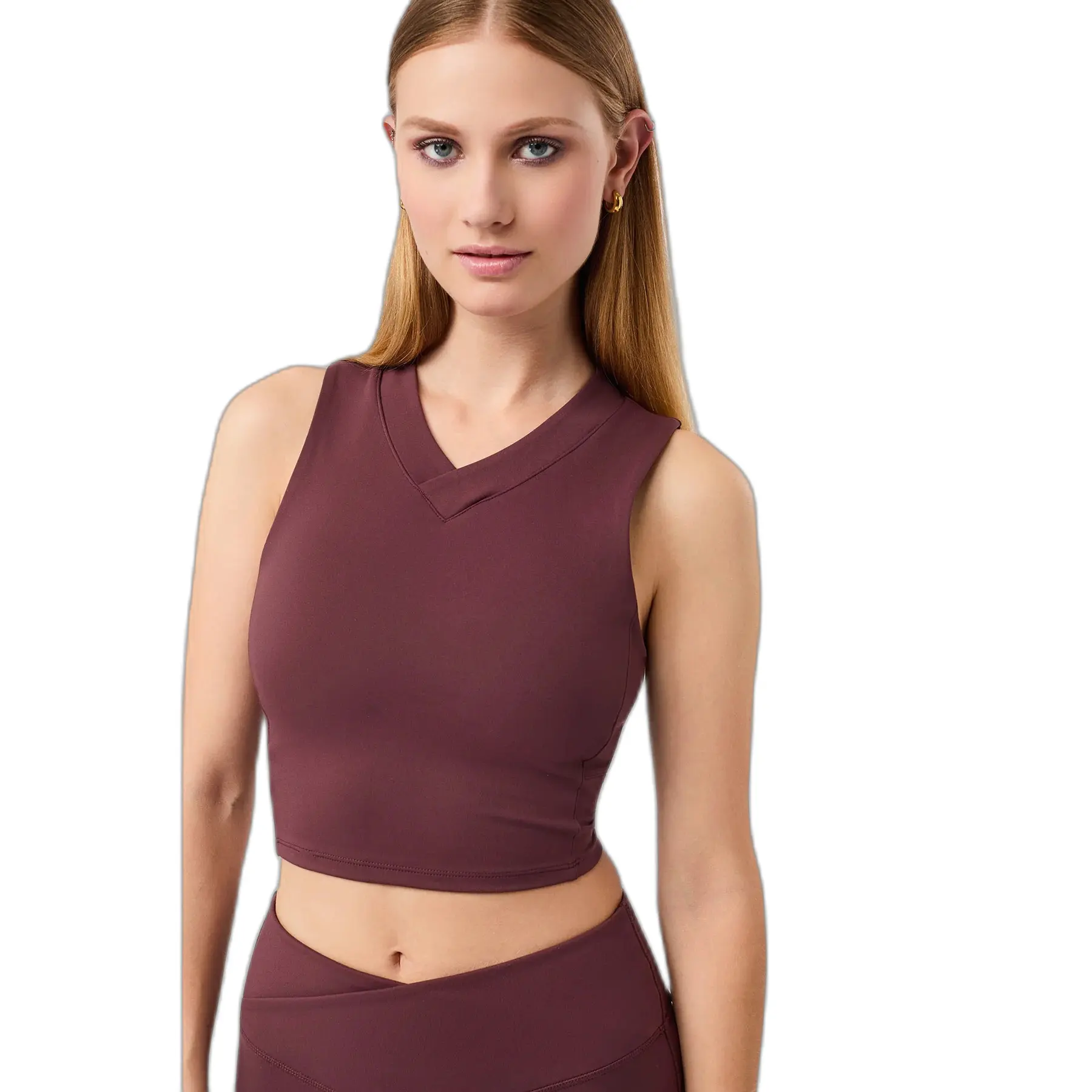Kurzes V-Ausschnitt Top für Damen Mandala