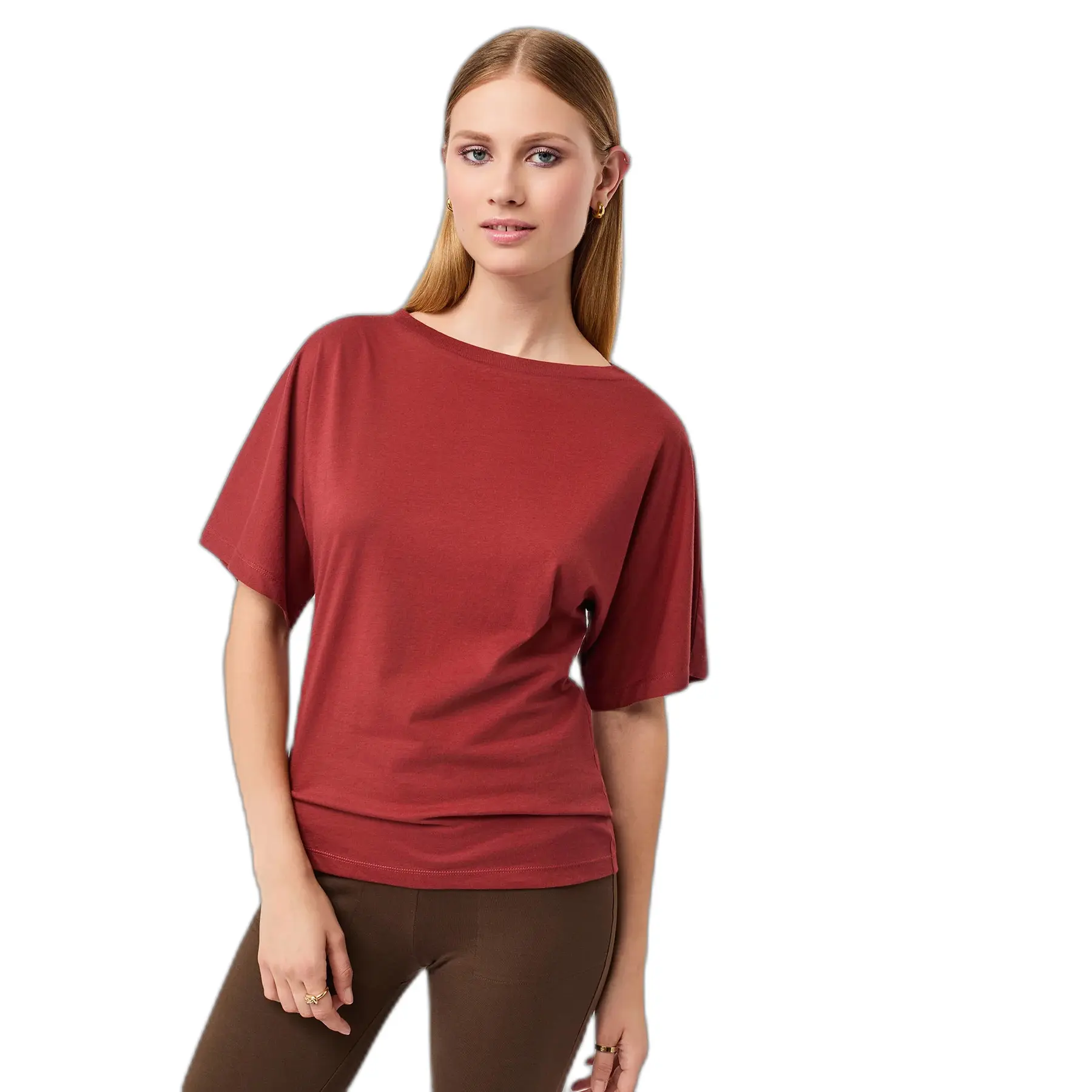 Vrouwen T-shirt Fluide Mandala Butterfly
