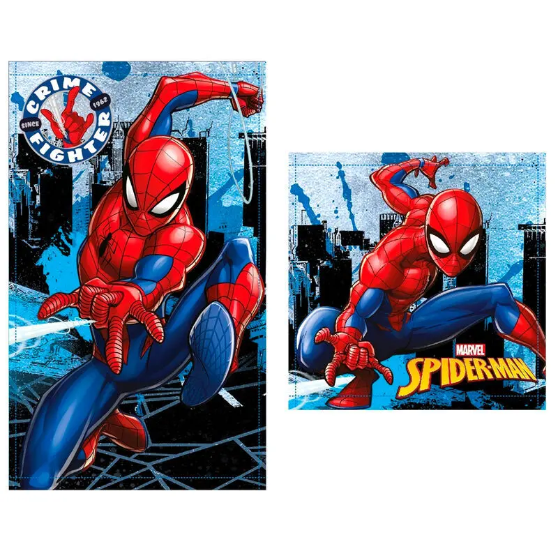 Toalla de baño de algodón Marvel Spiderman (x2)
