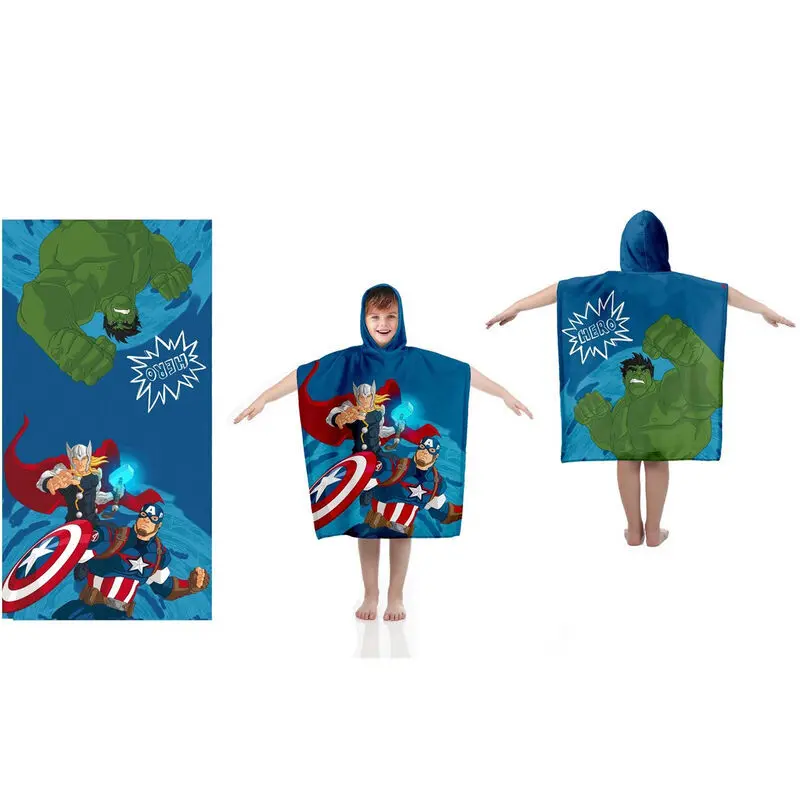 Poncho en cotton enfant Marvel Avengers