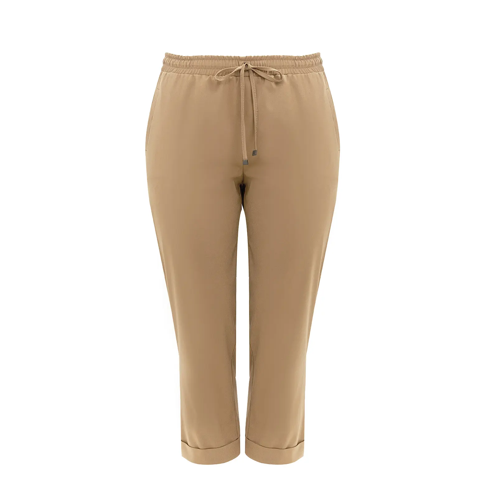 Mat Fashion Women's Beige Joggers Basic