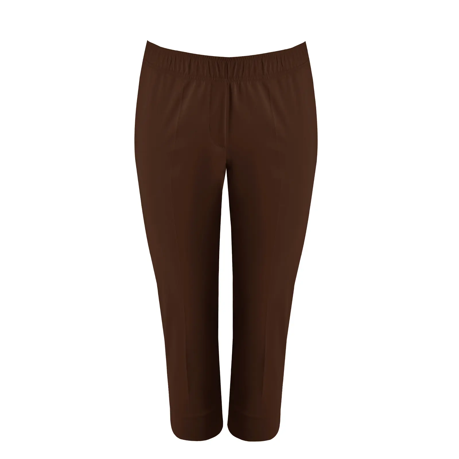 Mat Fashion Women's Marron Capri Jogging Trousers Basic