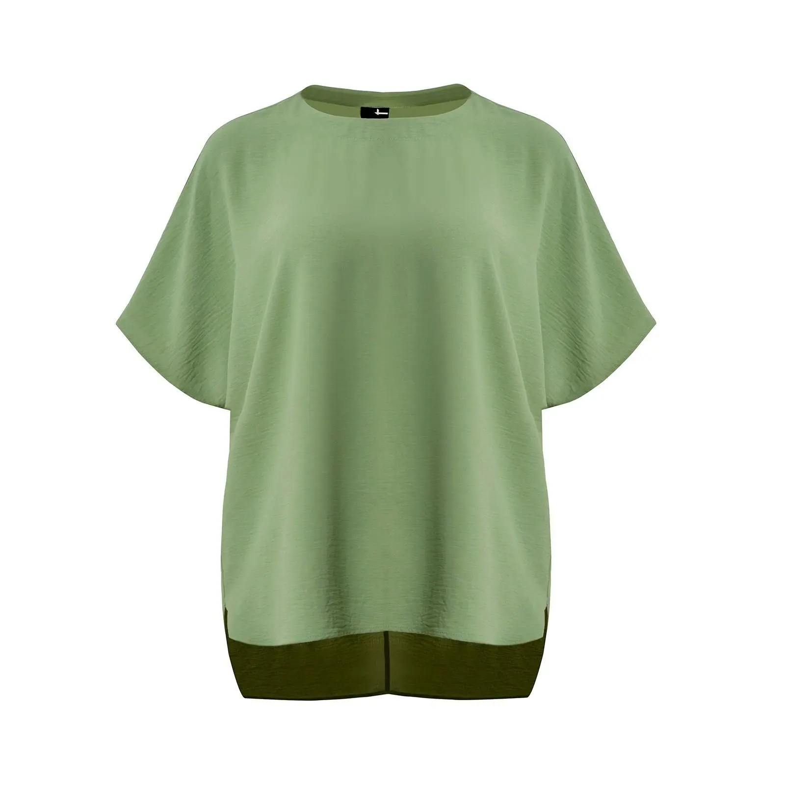 Mat Fashion Women's Vert Deep Back Crepe Blouse