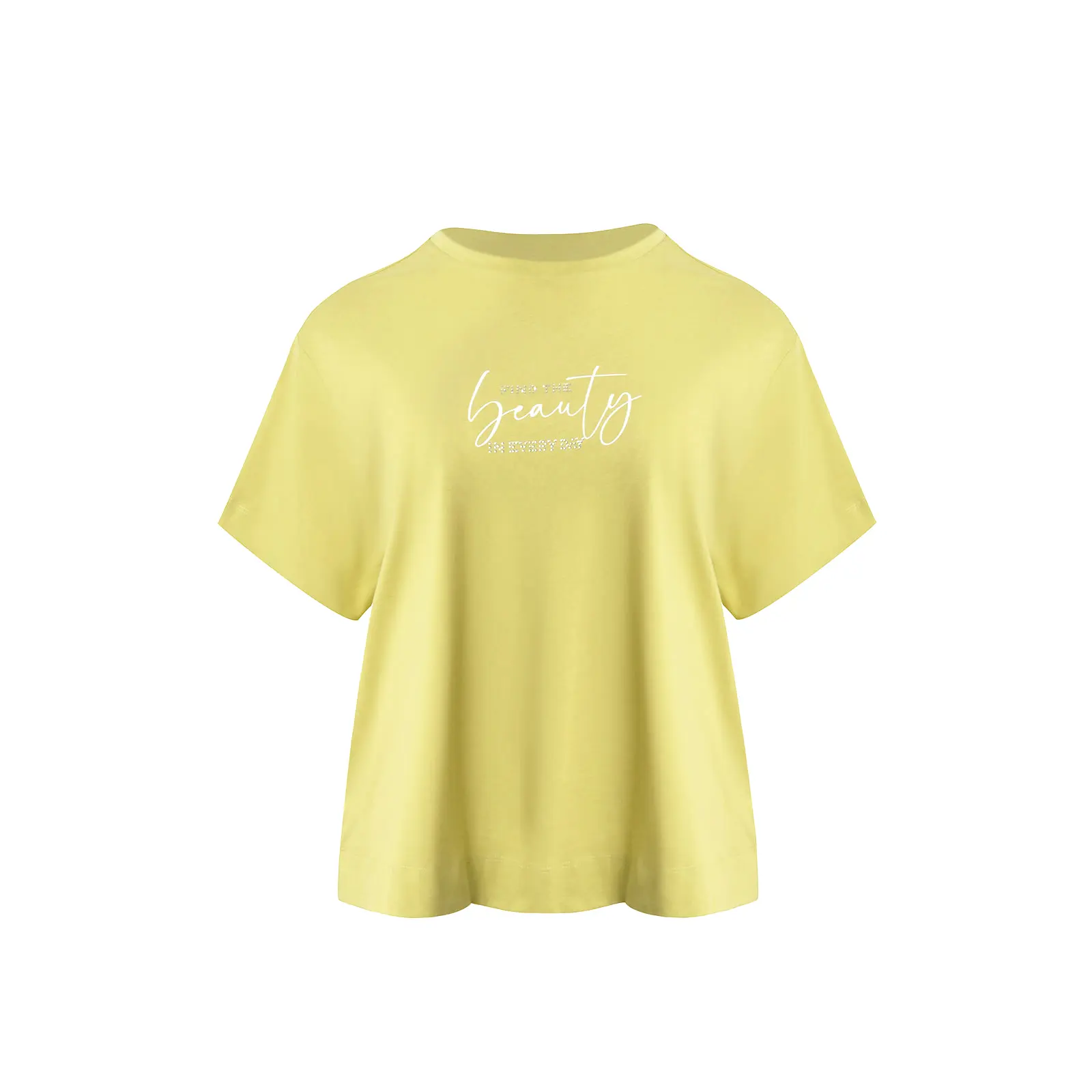 T-Shirt mit Strass-Logo Damen Mat Fashion