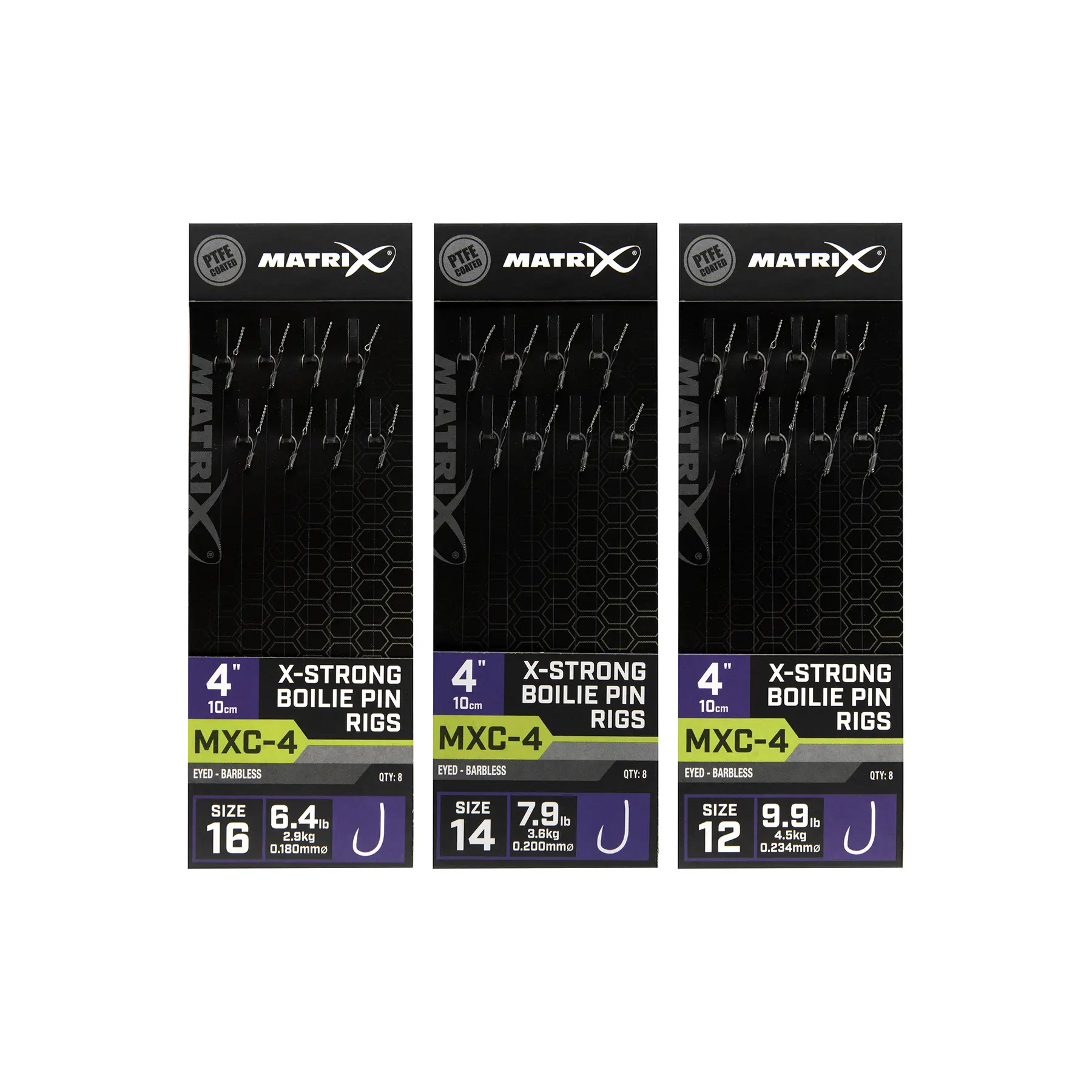 Set di 8 finali senza ardiglione Matrix MXC-4 XS Boilie Pin