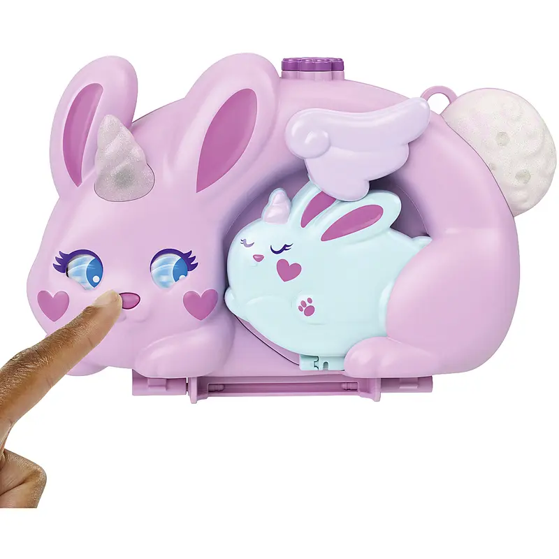 Polly Pocket 2-in-1-Bunny Fun Schatulle, tragbares Taschen-Spielset mit 2 Puppen - Image 9
