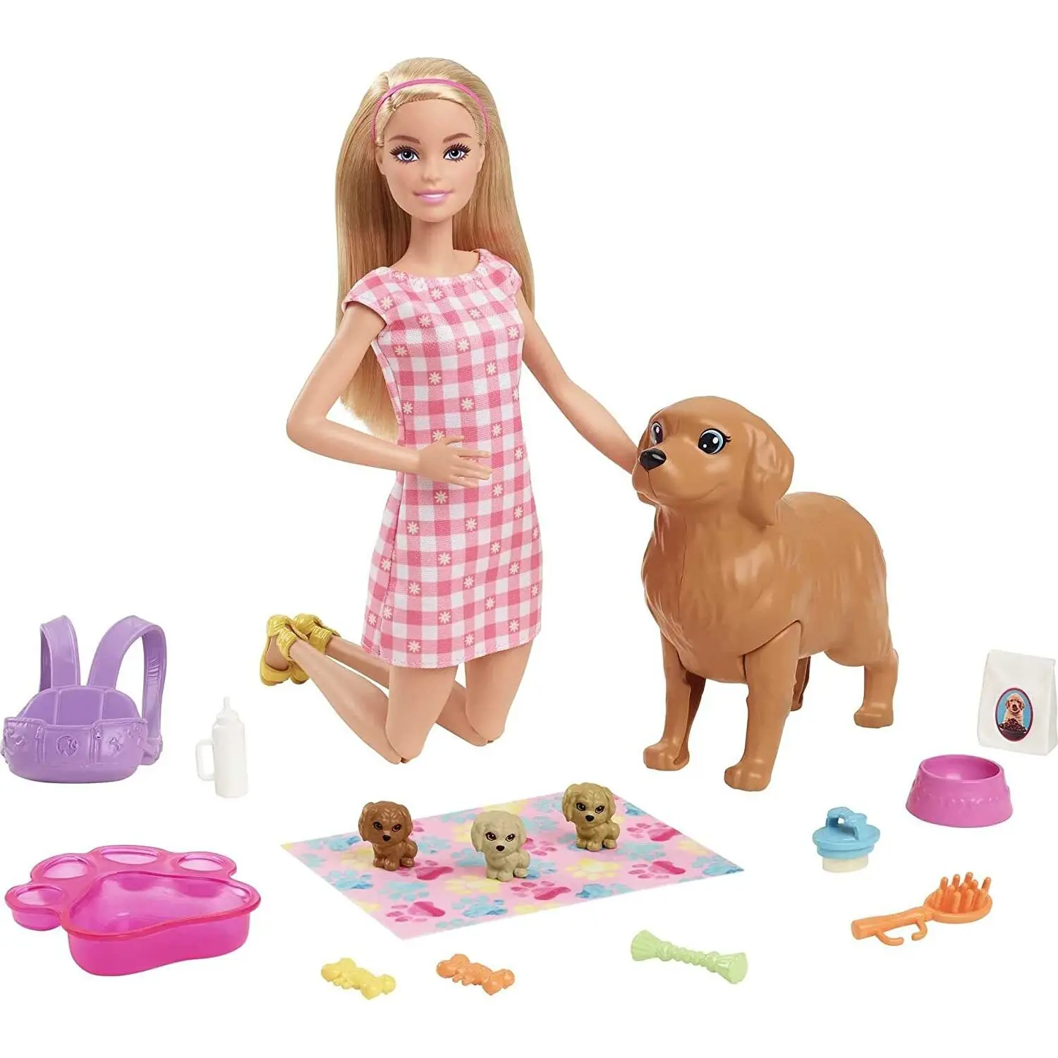 Coffret de poupée Barbie avec naissance des chiots Mattel France Coffret de poupée Barbie avec naissance des chiots Mattel France