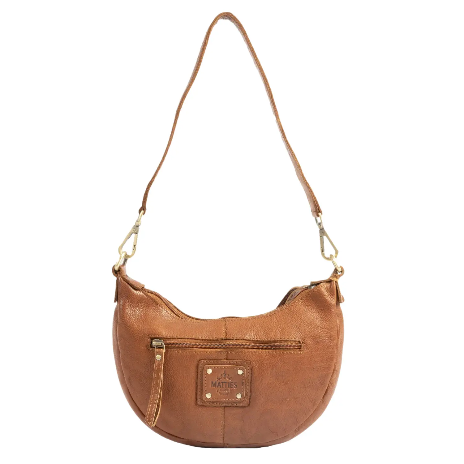 Abnehmbarer Schultertasche mit Karabinern aus Leder für Frauen Matties Bags Young