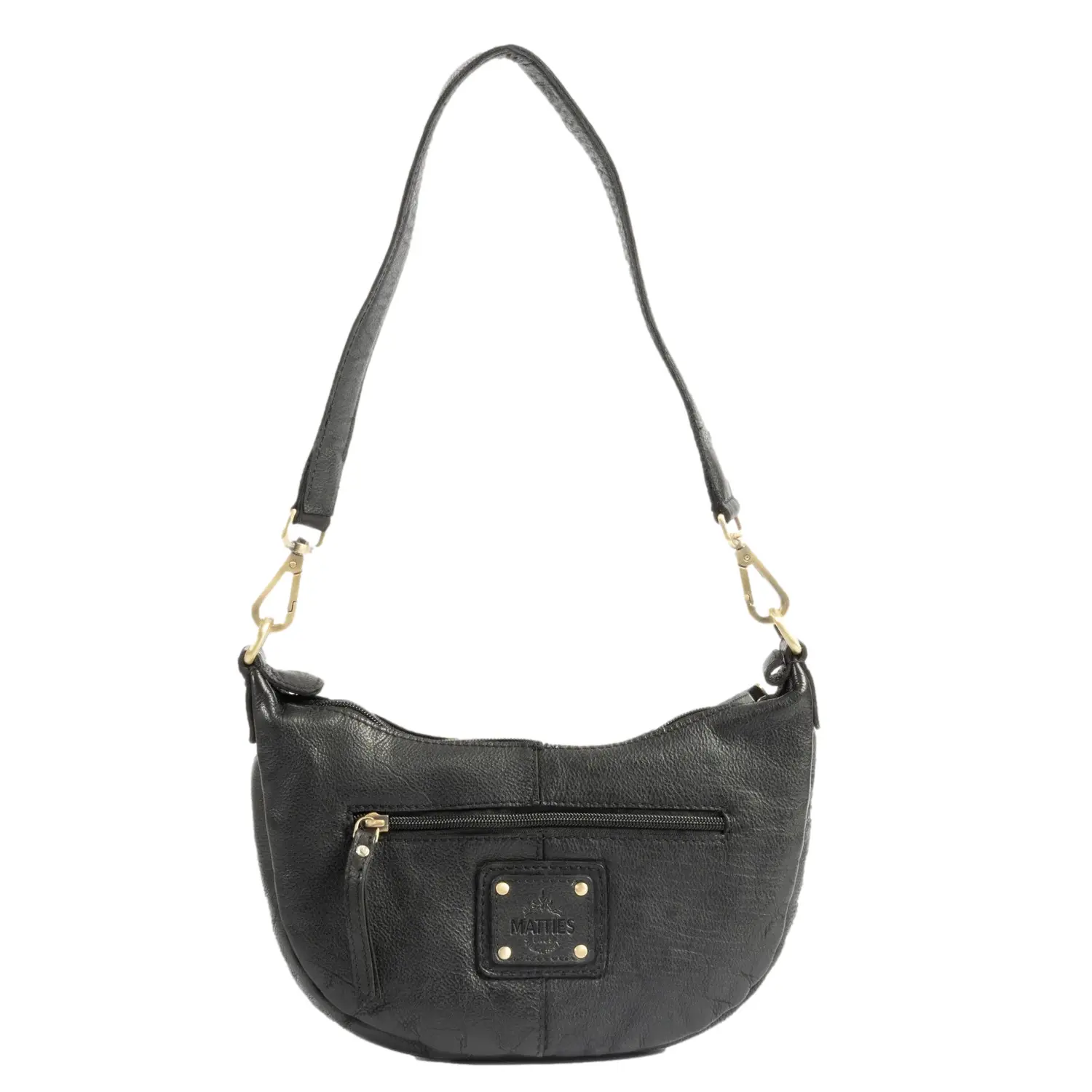 Abnehmbarer Schultertasche mit Karabinern aus Leder für Frauen Matties Bags Young