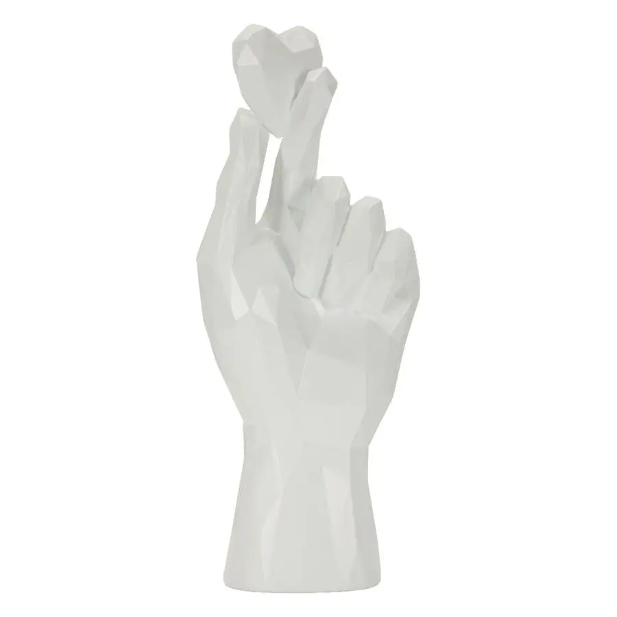 Mauro Ferretti Blanc Objet Décoratif Sculpture Love Hand (X2)
