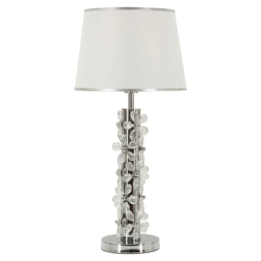 Mauro Ferretti Argenté Lampe De Table Flower